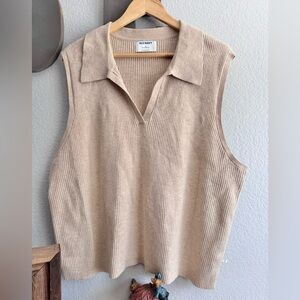 old navy stretchy knit collared vest 4x